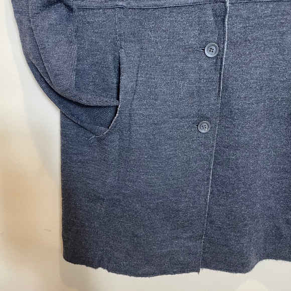 Eileen Fisher Coat merino wool Charcoal Grey - Picture 5 of 8